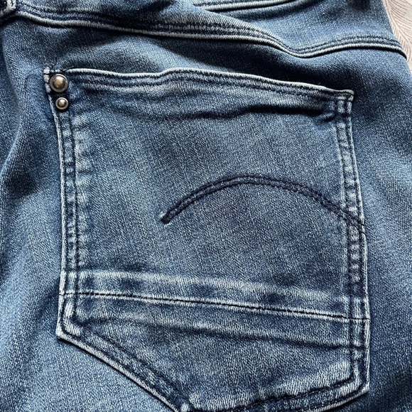 G-Star Raw Lynn Mid Super Skinny Jeans 32 Blue Stretch Streetwear Casual - Picture 5 of 14